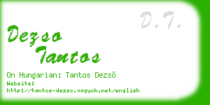 dezso tantos business card